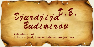 Đurđija Budimirov vizit kartica